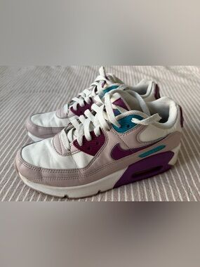 Nike Air Max White, Purple and Teal, 4Y